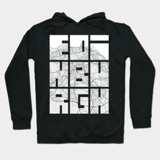 Edinburgh, Scotland City Map Typography - Light Hoodie